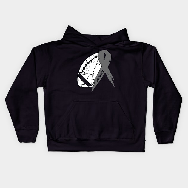 Juvenile Diabetes Awareness Football Ribbon Kids Hoodie by KHANH HUYEN